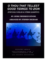 O Thou That Tellest Good Tidings To Zion (for Solo Violin and String Quartet) P.O.D. cover